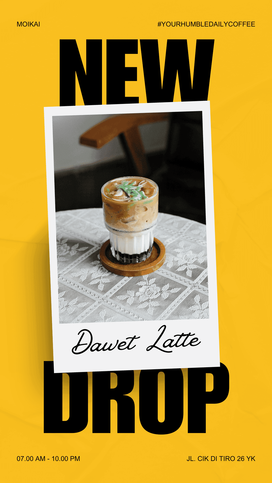 Dawet Latte New Drop - Unique fusion of traditional Dawet and Coffee. Available at Moikai CDT