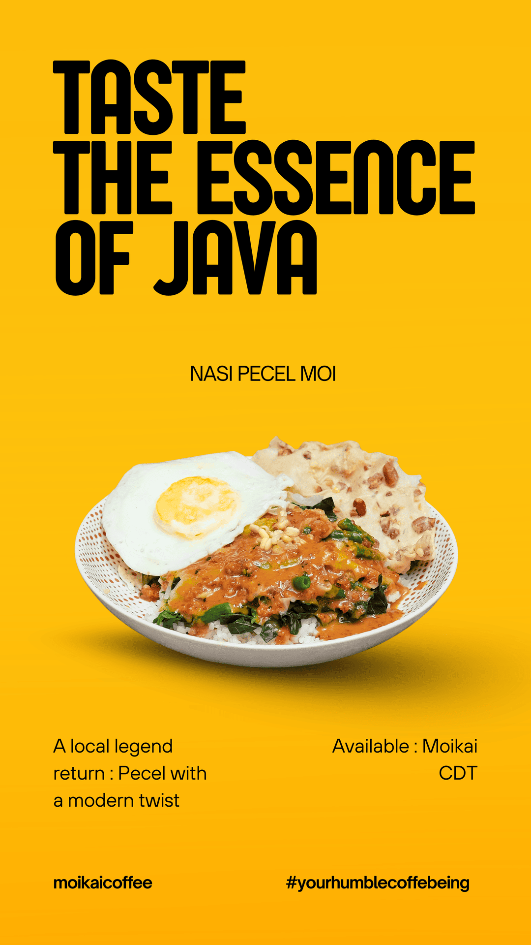 Nasi Pecel Moi - Taste the essence of Java. A local legend return: Pecel with a modern twist
